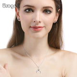 925 Silver Moon Pendant Necklaces for Women Wedding Anniversary Party