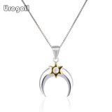925 Silver Moon Pendant Necklaces for Women Wedding Anniversary Party