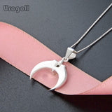 925 Silver Moon Pendant Necklaces for Women Wedding Anniversary Party