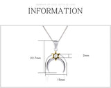 925 Silver Moon Pendant Necklaces for Women Wedding Anniversary Party