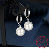 925 Silver Baroque Pearl Earrings Charming Goth Jewelry