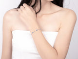 925 Sterling Silver Natural Sapphire Gemstone Bracelet for Women