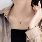 925 Silver Airplane Pendant Necklace Minimalist Charm Jewelry