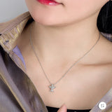 925 Silver Airplane Pendant Necklace Minimalist Charm Jewelry