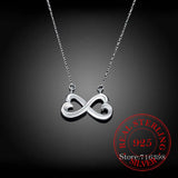 925 Silver Necklace Infinity Heart Pendant Jewelry for Women