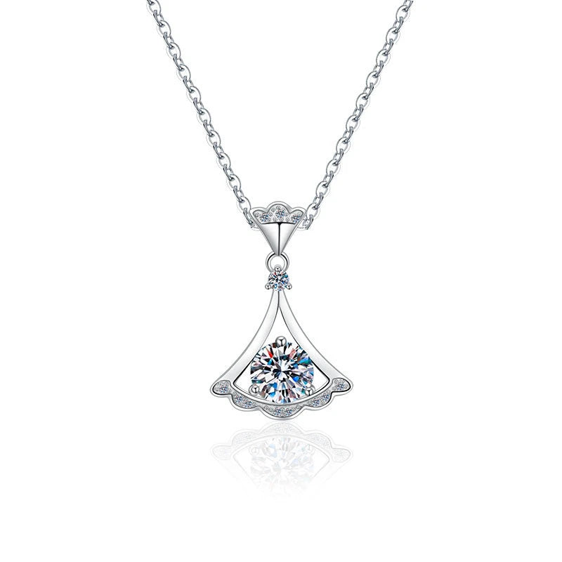 925 Silver Skirt Pendant Necklace for Women