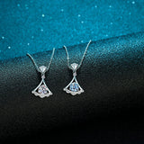 925 Silver Skirt Pendant Necklace for Women