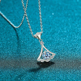 925 Silver Skirt Pendant Necklace for Women