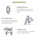 925 Silver Giraffe Charm Pendant for Bracelet Beads 3MM Jewelry