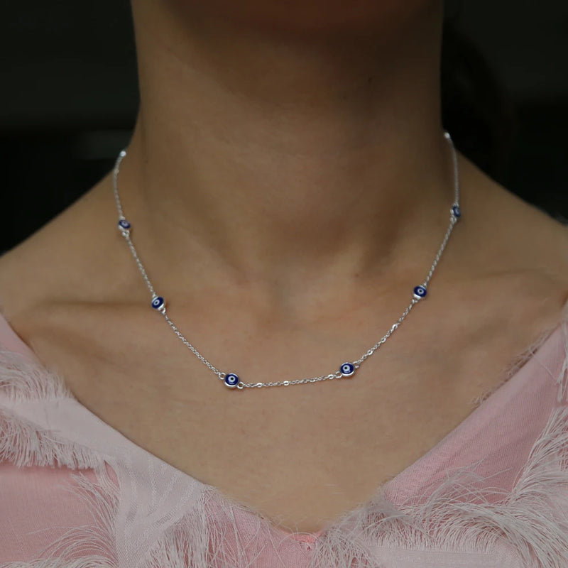 925 Silver Necklace Evil Eye Necklaces For Woman