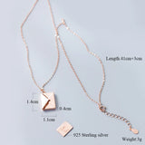 925 Silver Envelope Lover Letter Pendant Necklace for Girlfriend