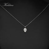 925 Sterling Silver Hamsa Hand Pendant Necklace