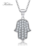 925 Sterling Silver Hamsa Hand Pendant Necklace