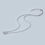 925 Silver Crane Necklace for Women Clavicle Pendant