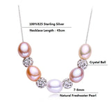 925 Silver Pearl Choker Necklace Women Jewelry Gift