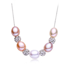 925 Silver Pearl Choker Necklace Women Jewelry Gift