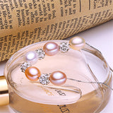 925 Silver Pearl Choker Necklace Women Jewelry Gift