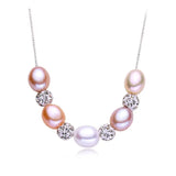 925 Silver Pearl Choker Necklace Women Jewelry Gift