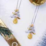 925 Silver Pendant Necklace Yellow Diamond Gemstone Wedding Jewelry