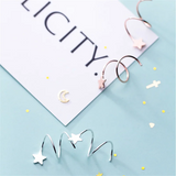925 Silver Pentagram Star Ear Bone Ear Buckle Rotating Mini Stud Earrings