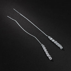 925 Silver Phoenix Tail Drop Earrings Hypoallergenic