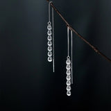 925 Silver Phoenix Tail Drop Earrings Hypoallergenic