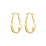 925 Sterling Silver Oval Hoop Earrings Hypoallergenic Jewelry for Women