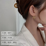 925 Sterling Silver Oval Hoop Earrings Hypoallergenic Jewelry for Women