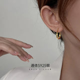 925 Sterling Silver Oval Hoop Earrings Hypoallergenic Jewelry for Women