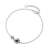 925 Silver Planet Glitter Crystal Bracelet for Women