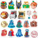 925 Silver Princess Dress Life Kitchen Balloon Hut Charms Beads
