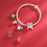 925 Silver Princess Dress Life Kitchen Balloon Hut Charms Beads