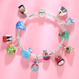 925 Silver Princess Dress Life Kitchen Balloon Hut Charms Beads