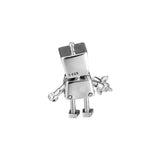 925 Sterling Silver Rob Bot Charms Metal Beads for Bracelet Making