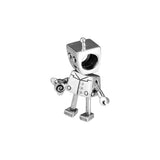 925 Sterling Silver Rob Bot Charms Metal Beads for Bracelet Making