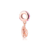 925 Silver Tree of Love Dangle Charm Bead CZ Fits Europe Bracelet