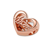 925 Silver Rose Heart Thank You Mum Charm Bracelet Mother Gift