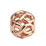 925 Sterling Silver Rose Infinite Shine Charms Beads for Jewelry Making