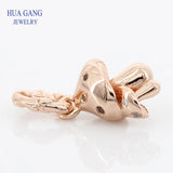 925 Sterling Silver Rose Mushroom Charm