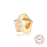 925 Silver Star Charms Beads Crystal for Bracelet Making