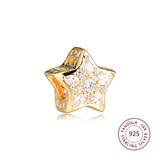 925 Silver Star Charms Beads Crystal for Bracelet Making