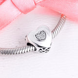 925 Silver Heart Charm for Bracelets & Jewelry Making
