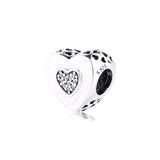 925 Silver Heart Charm for Bracelets & Jewelry Making