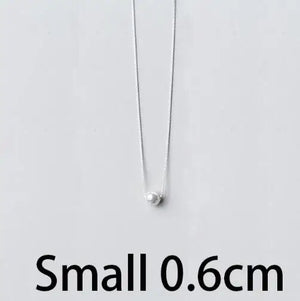 925 Silver Pearl Pendant Necklace Women's Jewelry Gift