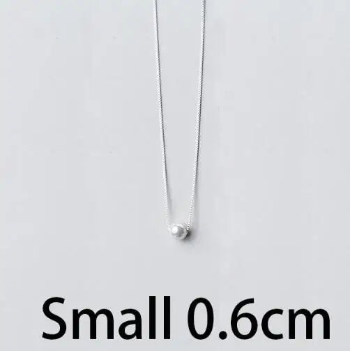 925 Silver Pearl Pendant Necklace Women's Jewelry Gift