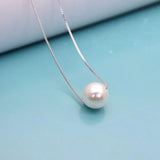 925 Silver Pearl Pendant Necklace Women's Jewelry Gift