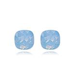 925 Silver Square Austrian Crystal Stud Earrings for Women