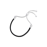 925 Silver Sliding Leather Bracelets for Women DIY Charms Beads