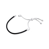 925 Silver Sliding Leather Bracelets for Women DIY Charms Beads