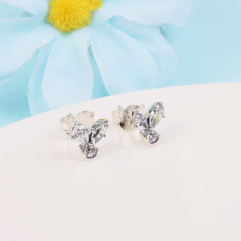 925 Silver Herbarium Cluster Stud Earrings for Women